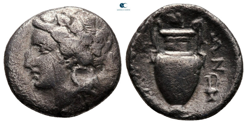 Thessaly. Lamia circa 400-350 BC. 
Hemidrachm AR

16 mm, 2,31 g



very f...