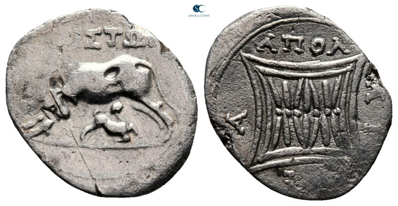 Illyria. Apollonia circa 229-100 BC. 
Drachm AR

18 mm, 3,12 g



very fi...