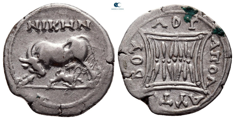 Illyria. Apollonia circa 229-100 BC. 
Drachm AR

19 mm, 2,93 g



very fi...