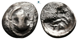 Boeotia. Tanagra circa 380-350 BC. Obol AR