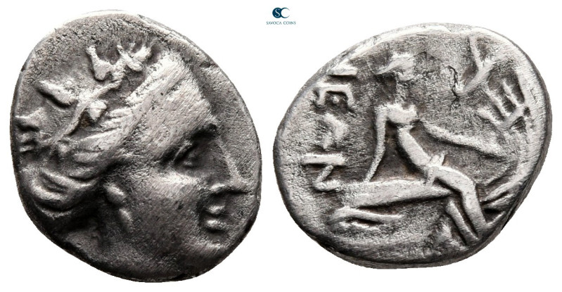 Euboea. Histiaia circa 300-100 BC. 
Tetrobol AR

15 mm, 2,16 g



very fi...