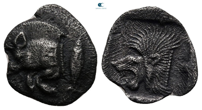 Mysia. Kyzikos circa 525-475 BC. 
Obol AR

13 mm, 0,64 g



very fine