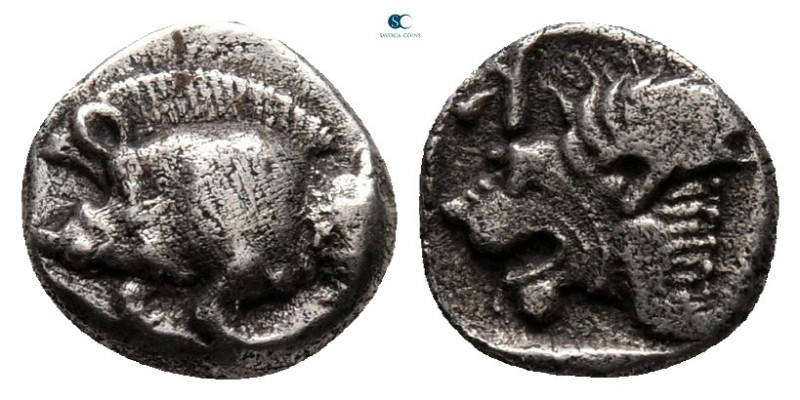 Mysia. Kyzikos circa 525-475 BC. 
Obol AR

9 mm, 0,80 g



very fine