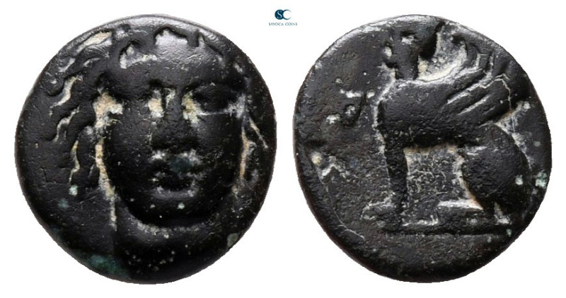 Caria. Kaunos circa 350-300 BC. 
Bronze Æ

9 mm, 0,73 g



very fine