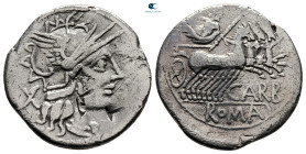M. Carbo 122 BC. Rome. Denarius AR