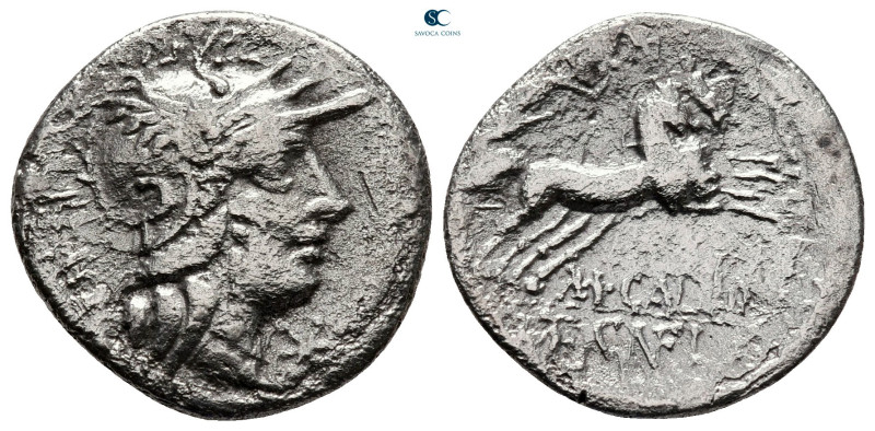 M. Calidius, Q. Caecilius and C. Fulvius 117-116 BC. Rome
Denarius AR

20 mm,...