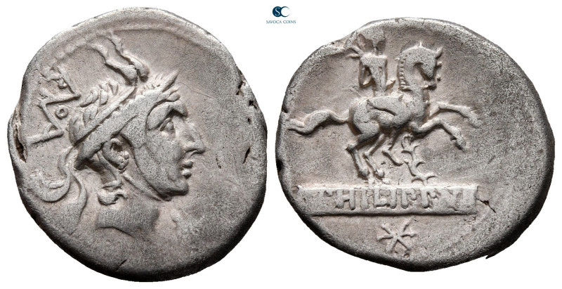 L. Philippus 113-112 BC. Rome
Denarius AR

19 mm, 3,76 g



very fine