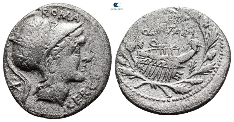 Q. Lutatius Cerco 109 BC. Rome
Denarius AR

20 mm, 3,54 g



very fine