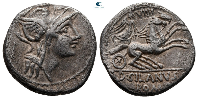 D. Silanus L. f 91 BC. Rome
Denarius AR

18 mm, 3,83 g



very fine