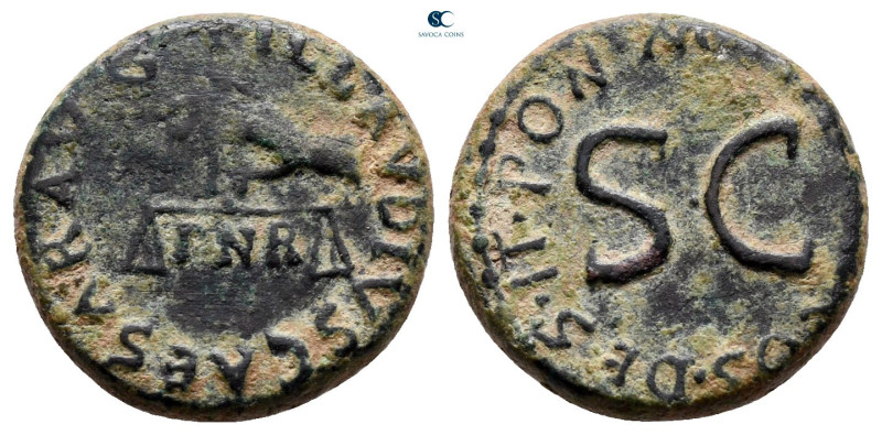 Claudius AD 41-54. Rome
Quadrans Æ

15 mm, 3,26 g



very fine




...