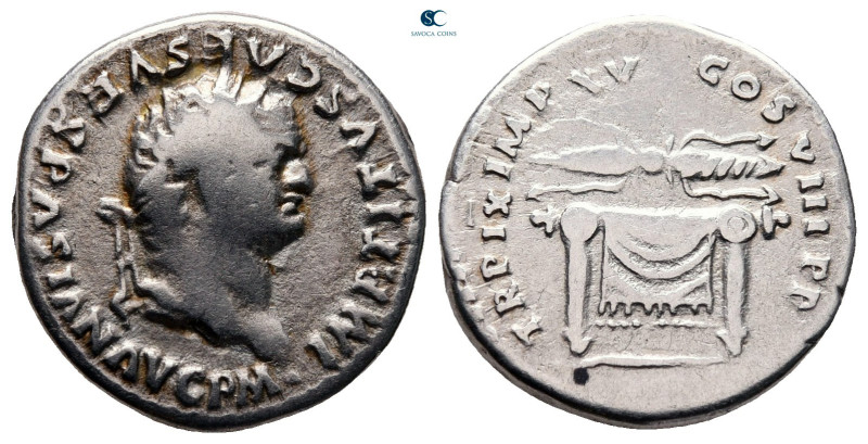 Titus, as Caesar AD 76-78. Rome
Denarius AR

18 mm, 3,25 g



good very f...