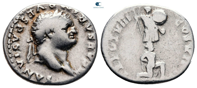 Titus, as Caesar AD 76-78. Rome
Denarius AR

18 mm, 3,40 g



very fine