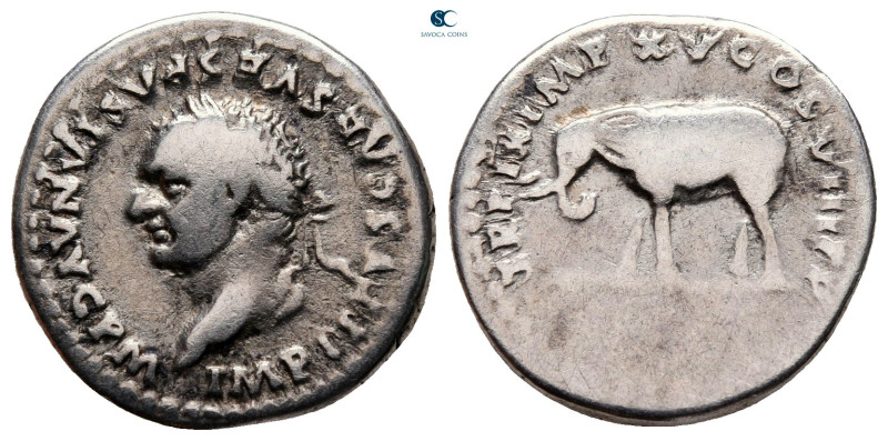 Titus AD 79-81. Rome
Denarius AR

18 mm, 3,27 g



very fine