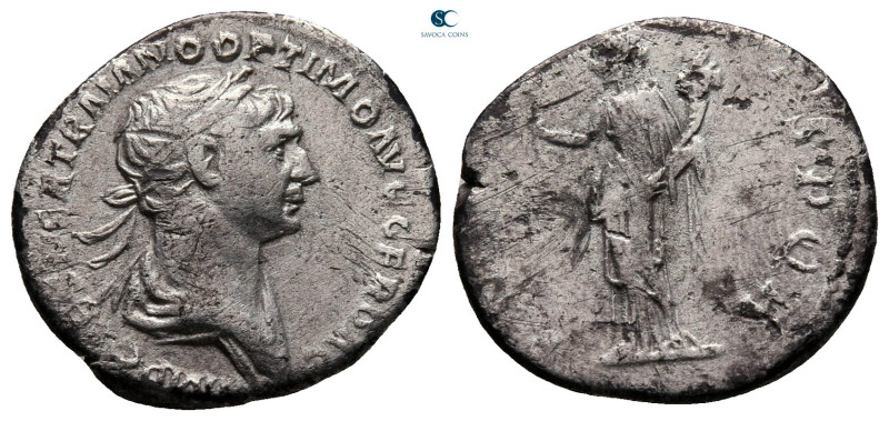 Trajan AD 98-117. Rome
Denarius AR

19 mm, 2,74 g



nearly very fine