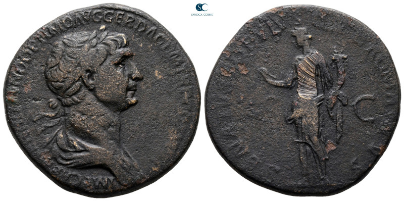 Trajan AD 98-117. Rome
Sestertius Æ

34 mm, 21,15 g



nearly very fine, ...
