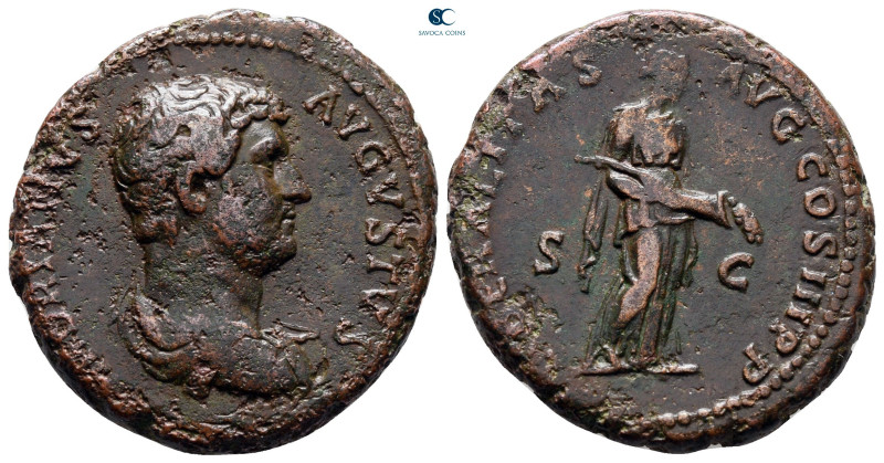 Hadrian AD 117-138. Rome
As Æ

27 mm, 11,88 g



very fine