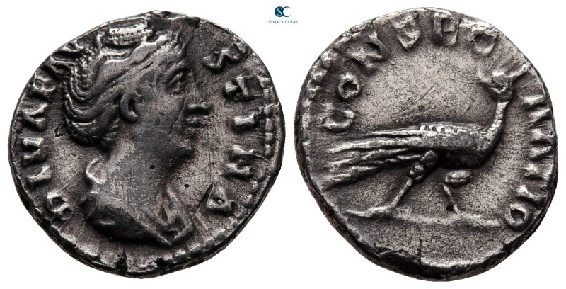 Diva Faustina I AD 140-141. Rome
Denarius AR

18 mm, 3,25 g



very fine