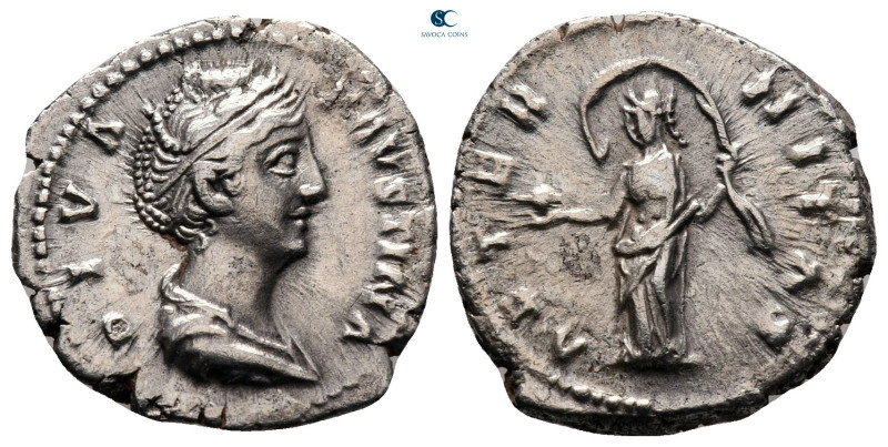 Diva Faustina I AD 140-141. Rome
Denarius AR

19 mm, 2,74 g



very fine