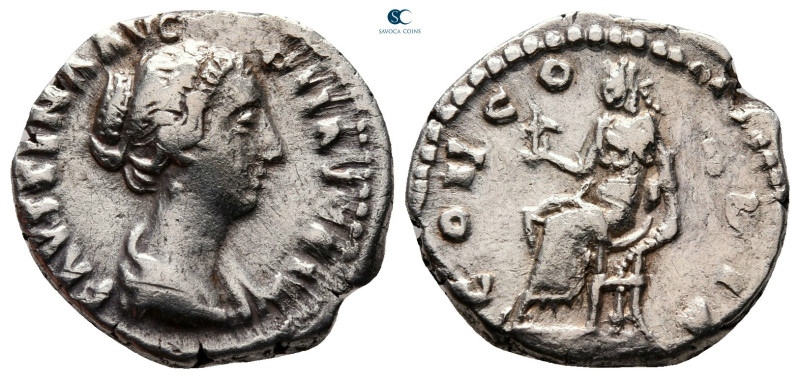 Faustina II AD 147-175. Rome
Denarius AR

18 mm, 2,97 g



very fine