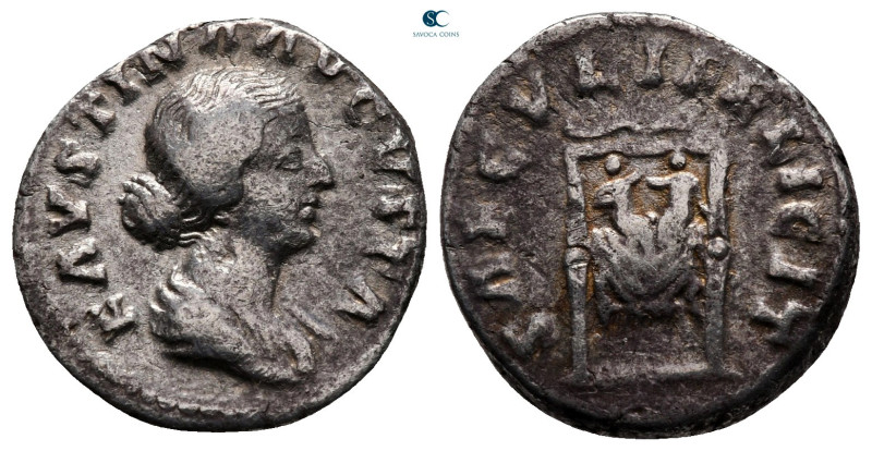 Faustina II AD 147-175. Rome
Denarius AR

18 mm, 2,60 g



very fine