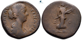 Diva Faustina II AD 175-176. Rome. Sestertius Æ