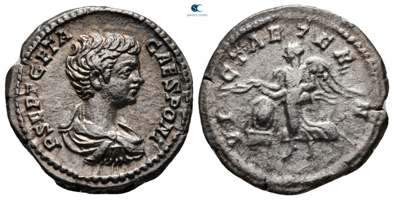 Geta, as Caesar AD 197-209. Rome
Denarius AR

19 mm, 3,18 g



very fine
