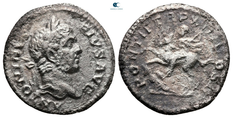 Caracalla AD 198-217. Rome
Denarius AR

18 mm, 2,17 g



nearly very fine