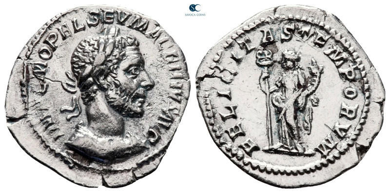 Macrinus AD 217-218. Rome
Denarius AR

21 mm, 2,09 g



very fine