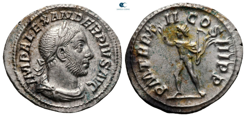 Severus Alexander AD 222-235. Rome
Denarius AR

20 mm, 3,09 g



nearly e...