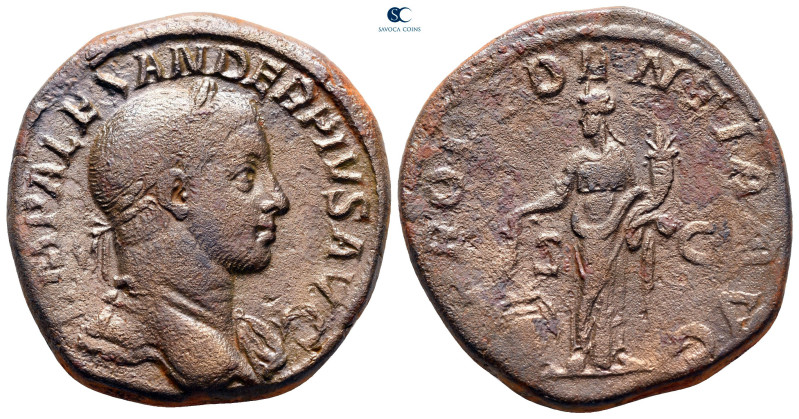 Severus Alexander AD 222-235. Rome
Sestertius Æ

32 mm, 25,41 g



very f...