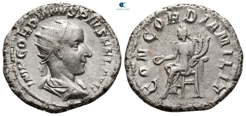 Gordian III AD 238-244. Rome
Antoninianus AR

23 mm, 4,48 g



very fine