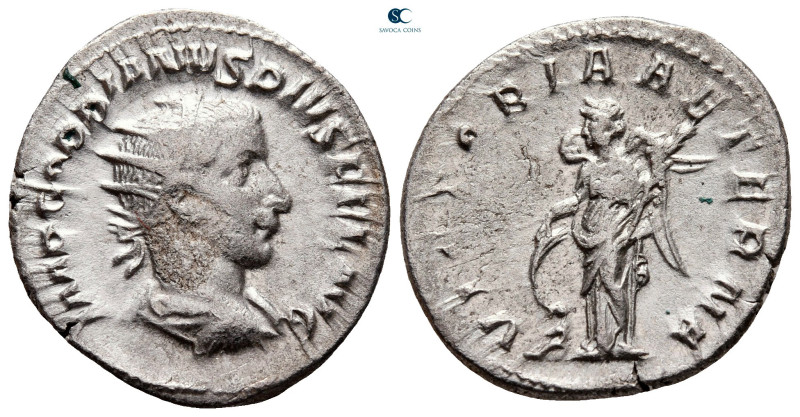 Gordian III AD 238-244. Rome
Antoninianus AR

22 mm, 3,46 g



very fine