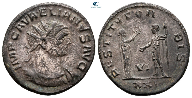 Aurelian AD 270-275. Antioch
Antoninianus Æ silvered

22 mm, 3,26 g



go...