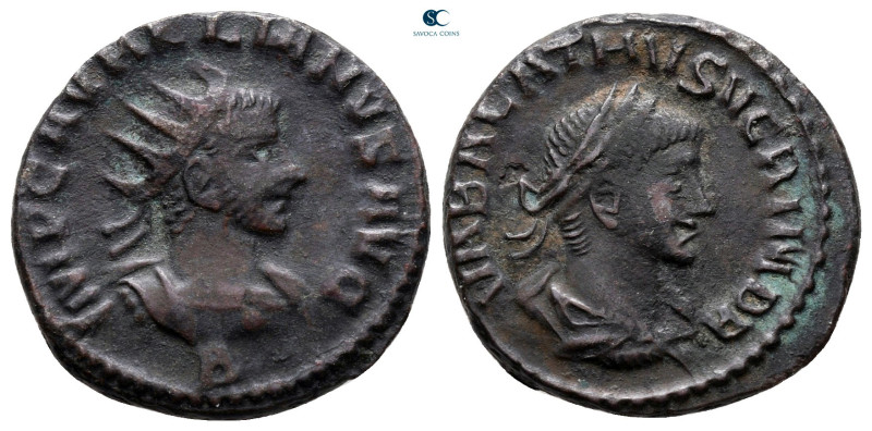 Aurelian and Vabalathus AD 270-275. Antioch
Billon Antoninianus

19 mm, 3,35 ...