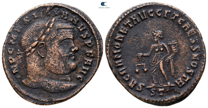 Maximianus Herculius AD 286-305. Ticinum
Follis Æ

26 mm, 8,42 g



nearl...