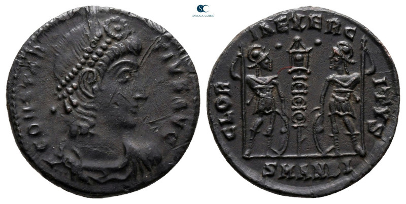 Constantius II AD 347-361. Constantinople
Follis Æ

16 mm, 1,44 g



very...