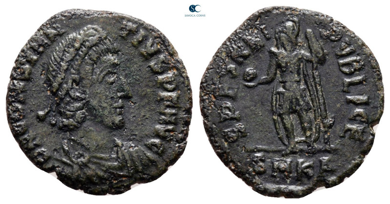 Constantius II AD 347-361. Cyzicus
Follis Æ

16 mm, 1,65 g



very fine