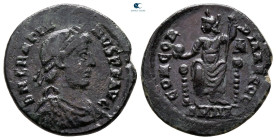 Gratian AD 375-383. Heraclea. Follis Æ
