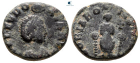 Aelia Eudoxia AD 400-404. Uncertain mint. Follis Æ
