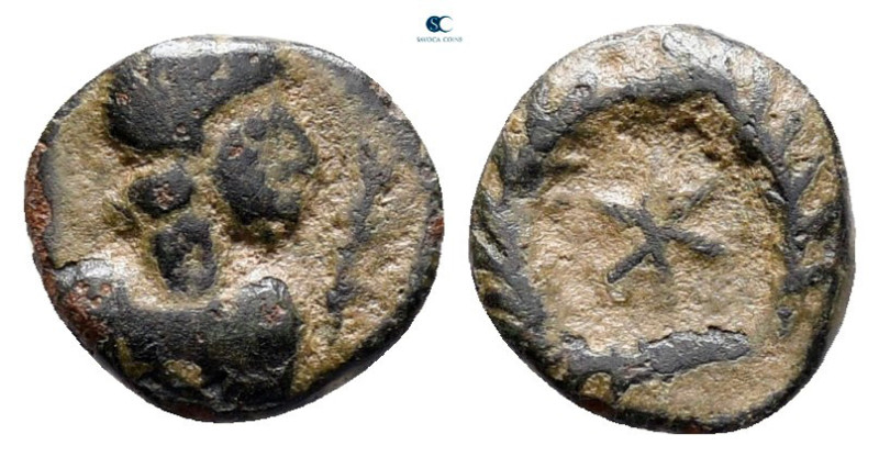 Uncertain Germanic Tribes. Carthago AD 484-496.
Nummus Æ

9 mm, 0,40 g


...