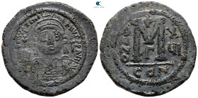 Justinian I AD 527-565. Byzantine. Follis Æ