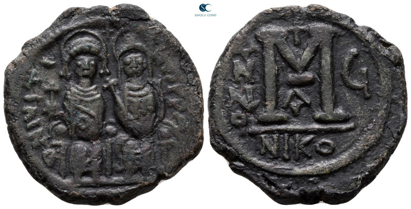 Justin II and Sophia AD 565-578. Nikomedia
Follis or 40 Nummi Æ

30 mm, 11,46...