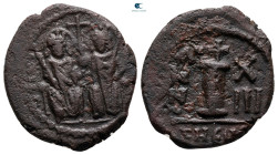 Justin II and Sophia AD 565-578. Theoupolis (Antioch). Decanummium Æ