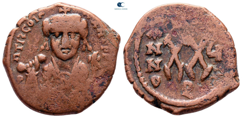Tiberius II Constantine AD 578-582. Constantinople
Half Follis or 20 Nummi Æ
...