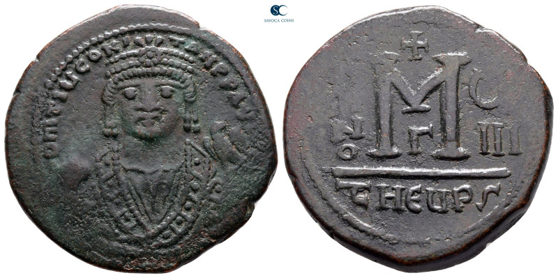 Maurice Tiberius AD 582-602. Theoupolis (Antioch)
Follis or 40 Nummi Æ

31 mm...