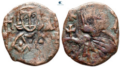 Leo V the Armenian, with Constantine AD 813-820. Syracuse. Follis Æ