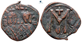 Michael II with Theophilus AD 820-829. Syracuse. Follis Æ