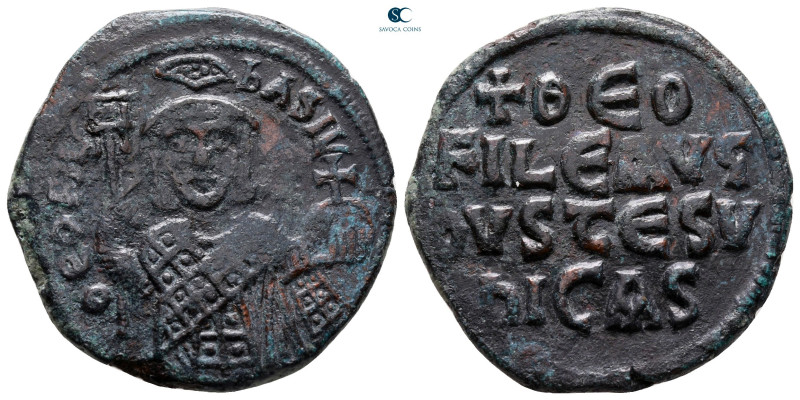 Theophilus AD 829-842. Constantinople
Follis Æ

28 mm, 7,98 g



very fin...