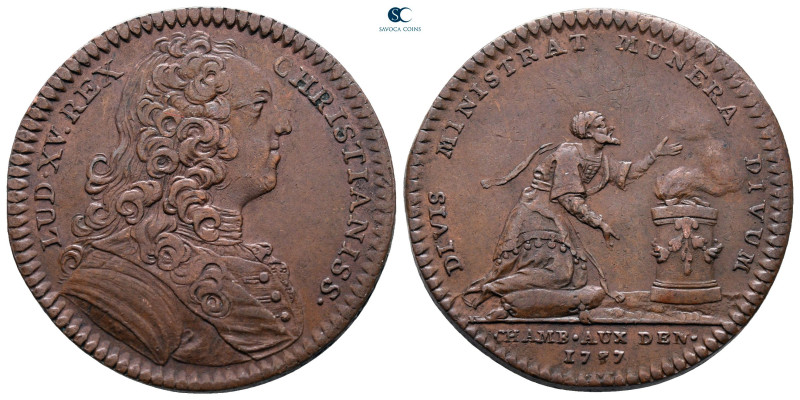 France. Louis XV AD 1715-1774.
Jeton CU

29 mm, 6,20 g



extremely fine