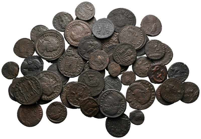Lot of ca. 50 roman bronze coins / SOLD AS SEEN, NO RETURN! 

very fine
